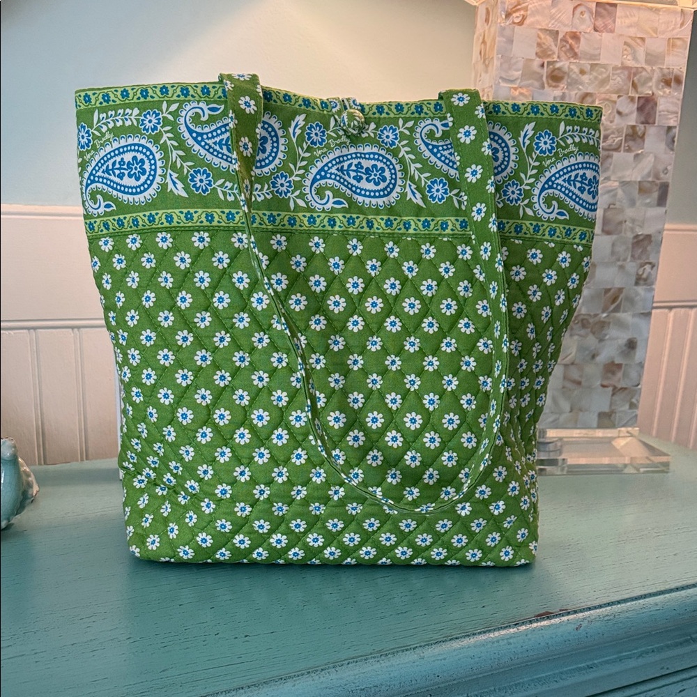 Vera Bradley Green Paisley Tote Bag